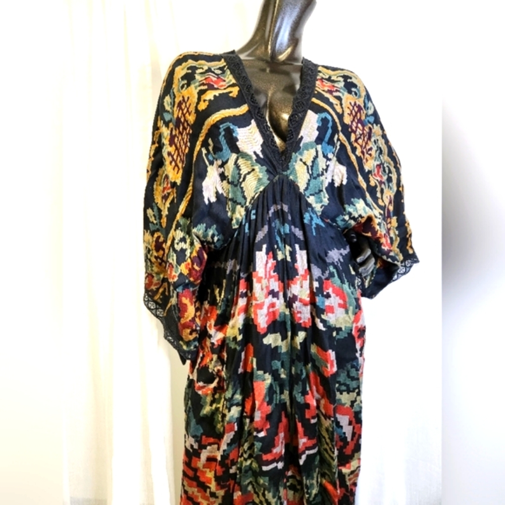 Mes Demoiselles Malti Dress Flowers - Elegant Multicolor Maxi Dress Size 36 - Picture 4 of 16